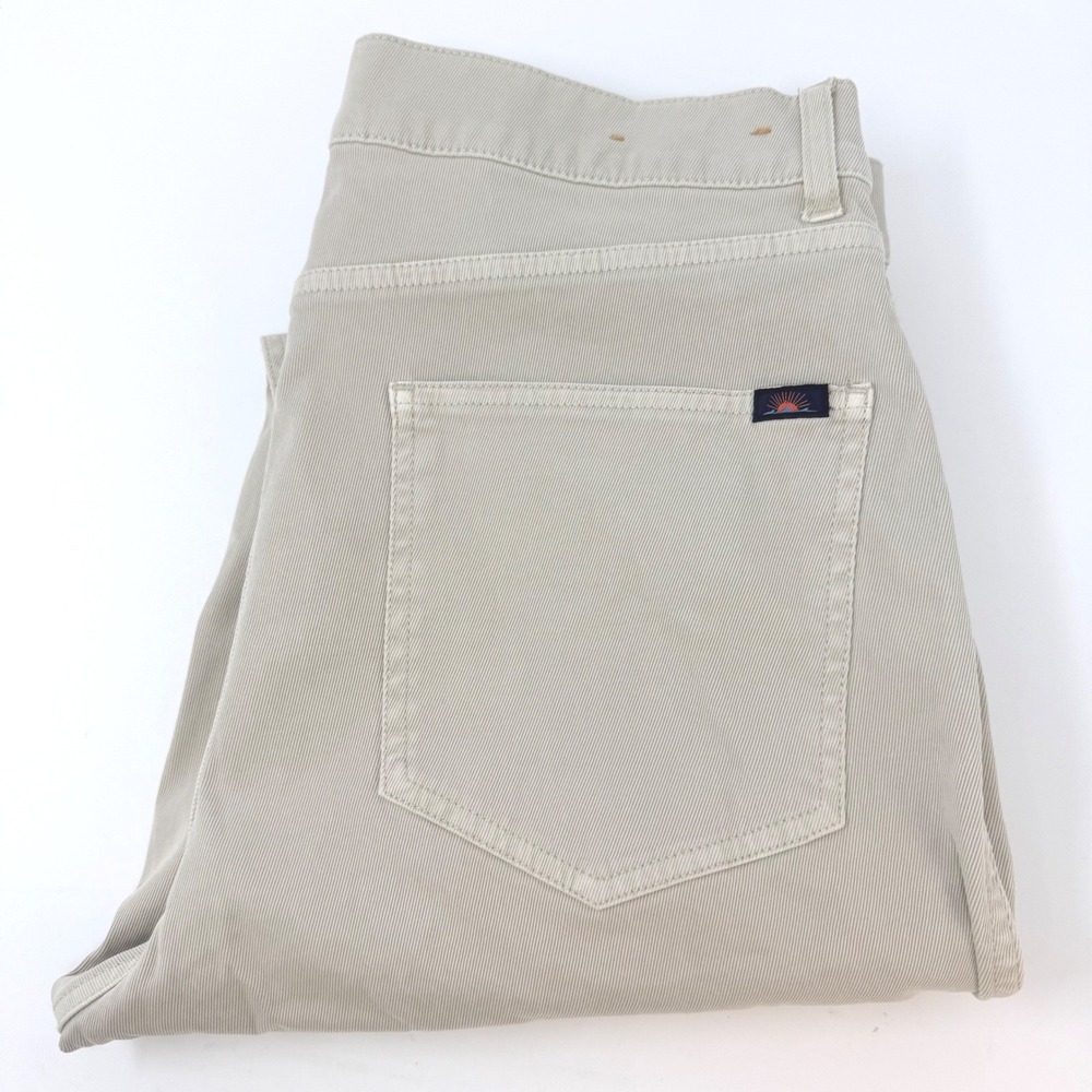 Faherty Brand Mens 33x33 Cotton 5-Pocket Pants Sand Beige Straight Leg
